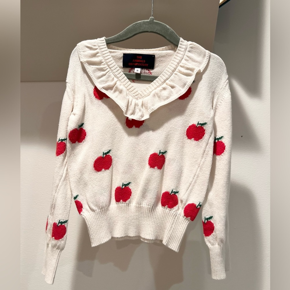 THE ANIMALS OBSERVATORY HORSEFLY KIDS SWEATER APPLE